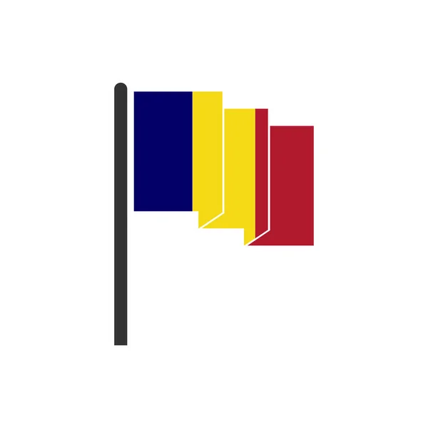 Tschad Flaggen Symbol Gesetzt Tschad Unabhängigkeitstag Symbol Gesetzt Vektor Zeichen — Stockvektor