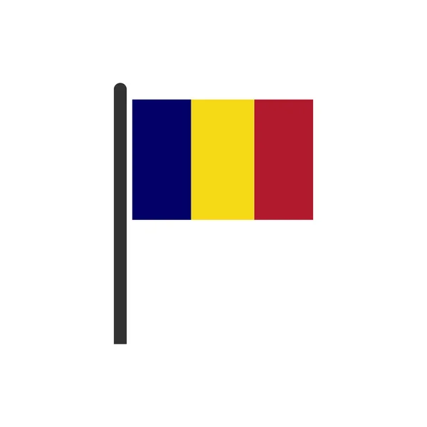 Tschad Flaggen Symbol Gesetzt Tschad Unabhängigkeitstag Symbol Gesetzt Vektor Zeichen — Stockvektor
