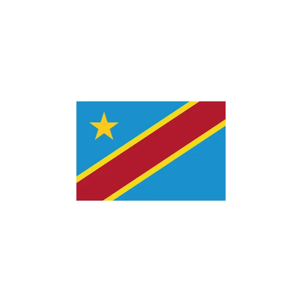 Kongo Flaggor Ikon Set Kongo Självständighet Dag Ikon Set Vektor — Stock vektor
