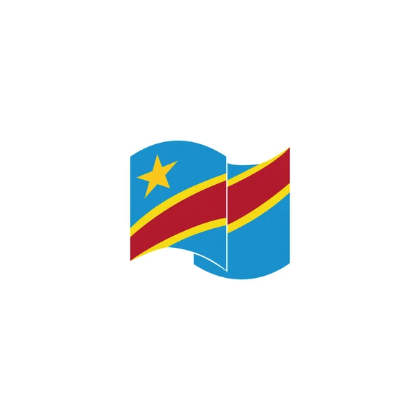 Kongói Zászlók Ikon Készlet Kongói Függetlenségi Nap Ikon Set Vektor — Stock Vector