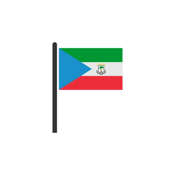 Набор Иконок Флагов Экваториальной Гвинеи Символ Дня Независимости Экваториальной Гвинеи — стоковый вектор
