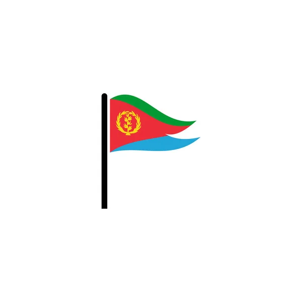Eritrea Banderas Icono Conjunto Día Independencia Eritrea Icono Conjunto Vector — Vector de stock