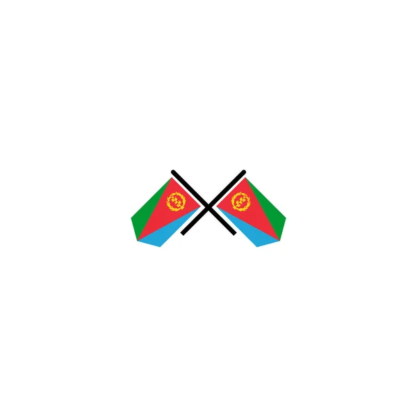 Eritrea Vlaggen Icoon Set Eritrea Onafhankelijkheid Dag Icoon Set Vector — Stockvector