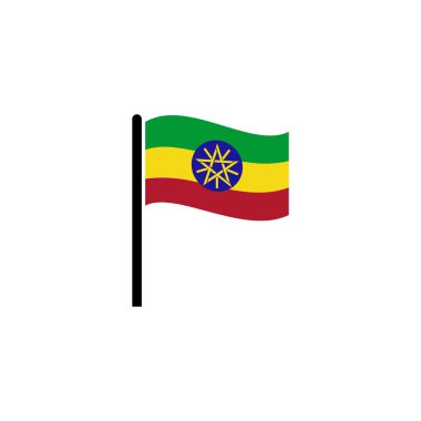 Etiyopya bayrak simgesi seti, Etiyopya bağımsızlık günü iknası vektör sembolü belirledi