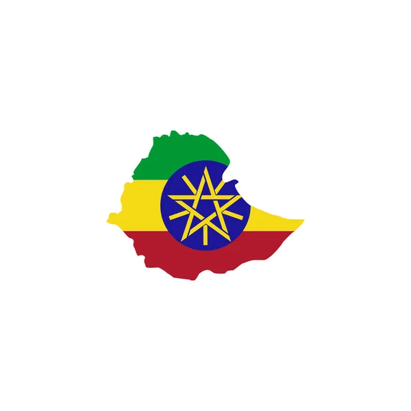 Etiopien Flaggor Ikon Set Etiopien Självständighet Dag Ikn Set Vektor — Stock vektor