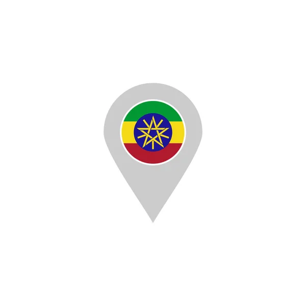 Etiópia Zászlók Ikon Készlet Etiópia Függetlenség Napja Icn Set Vektor — Stock Vector