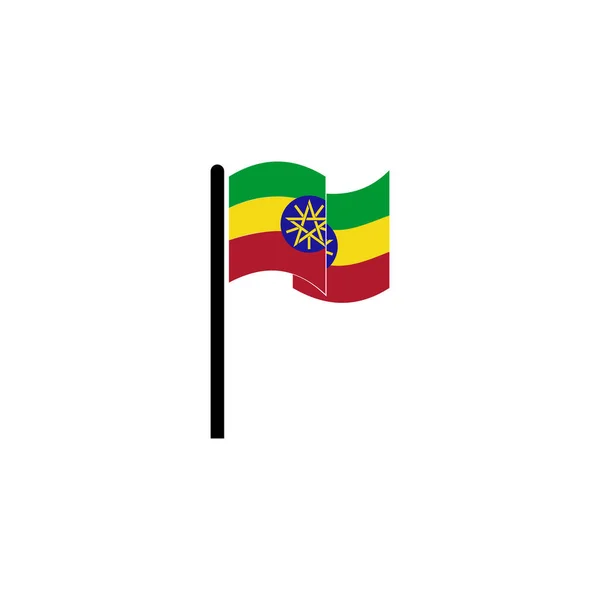 Etiopía Banderas Icono Conjunto Etiopía Independencia Día Icn Set Vector — Archivo Imágenes Vectoriales