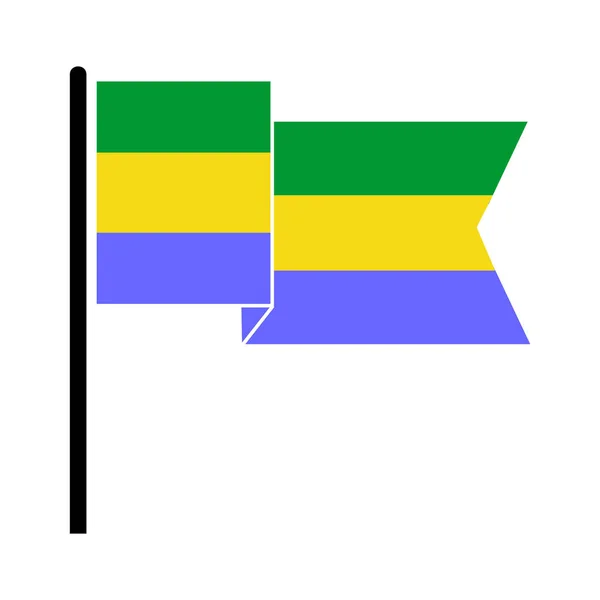 加蓬国旗图标集 加蓬独立日图标集矢量符号集 — 图库矢量图片