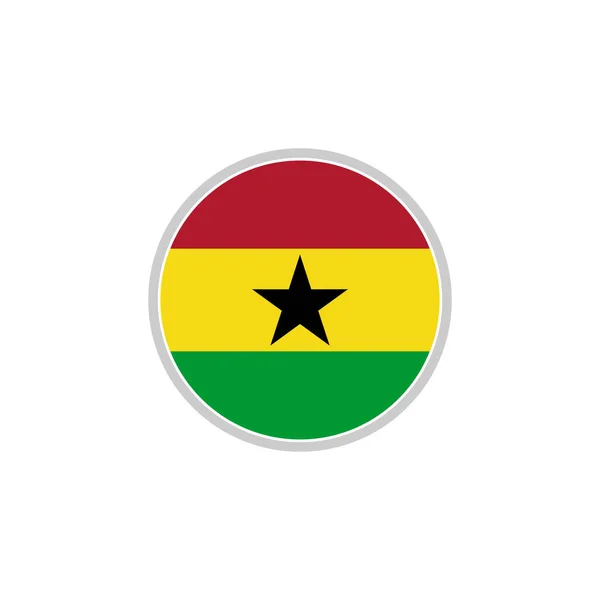 Ensemble Icônes Des Drapeaux Ghana Ensemble Icônes Jour Indépendance Ghana — Image vectorielle