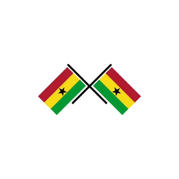 Набор Значков Флагов Ганы Символ Дня Независимости Ганы Набор Векторных — стоковый вектор