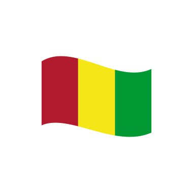 Gine bayrağı simgesi seti, Gine bağımsızlık günü simgesi vektör işareti belirlendi