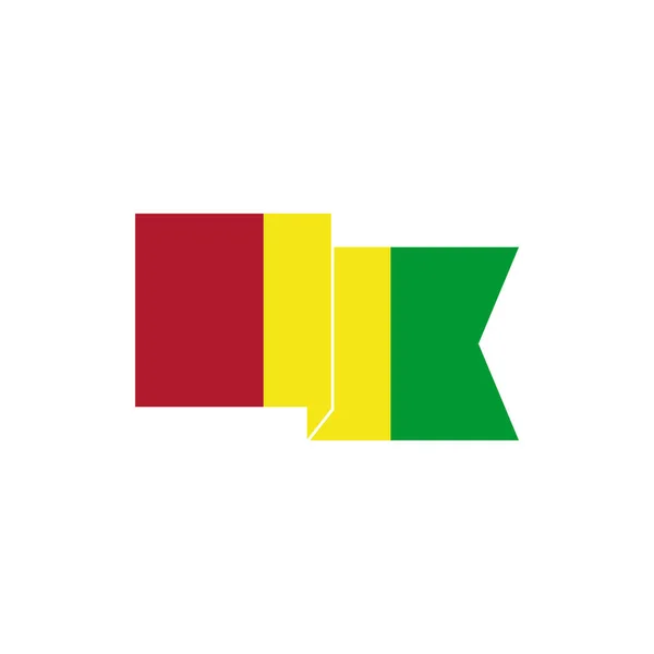 Zestaw Ikon Flagi Gwinei Ikona Dnia Niepodległości Gwinei — Wektor stockowy