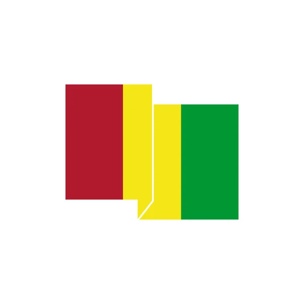 Gine Bayrağı Simgesi Seti Gine Bağımsızlık Günü Simgesi Vektör Işareti — Stok Vektör