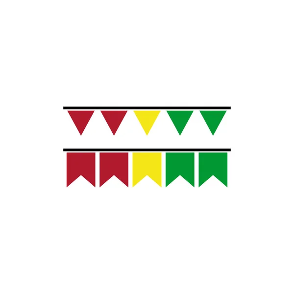 Guinea Flaggor Ikon Set Guinea Självständighet Dag Ikon Set Vektor — Stock vektor
