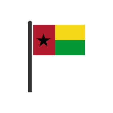 Gine bissau bayrak simgesi seti, Gine bissau bağımsızlık günü simgesi vektör işareti belirlendi