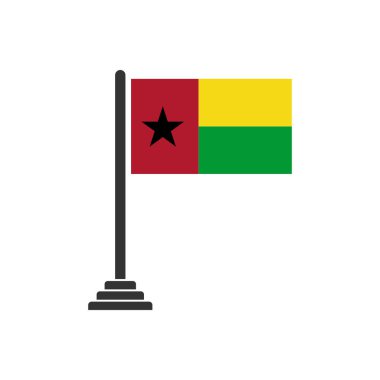 Gine bissau bayrak simgesi seti, Gine bissau bağımsızlık günü simgesi vektör işareti belirlendi