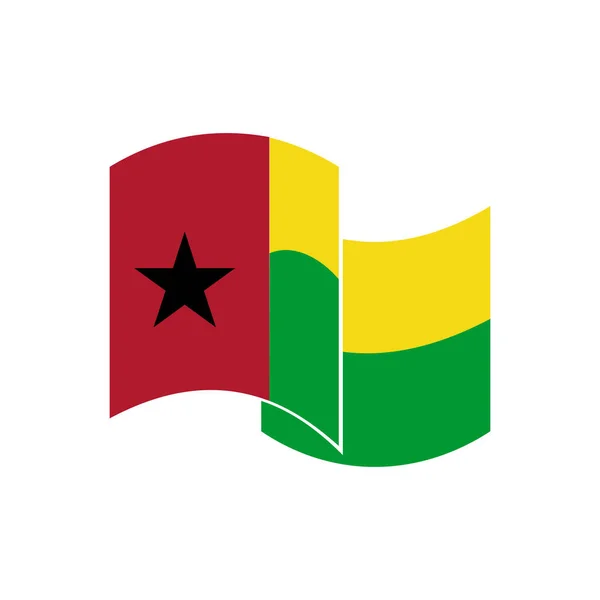 Guinea Bissau Vlajky Ikona Sada Guinea Bissau Den Nezávislosti Ikona — Stockový vektor