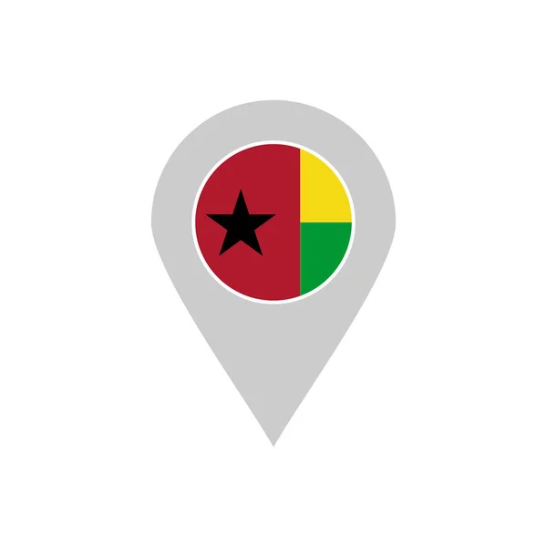 Guinea Bissau Zászlók Ikon Készlet Guinea Bissau Függetlenség Nap Ikon — Stock Vector