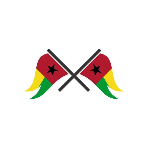 Guinea Bissau Σημαίες Εικονίδιο Που Γουινέα Bissau Ανεξαρτησία Ημέρα Εικονίδιο — Διανυσματικό Αρχείο