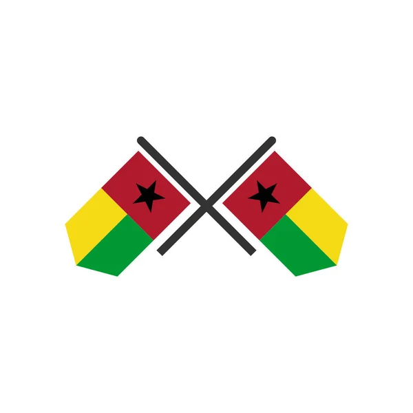 Guinea Bissau Flag Icon Set Guinea Bissau Indipendenza Day Icon — Vettoriale Stock