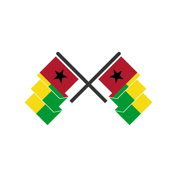ギニアビサウフラグアイコンセット ギニアビサウ独立記念日アイコンセットベクトル記号 — ストックベクタ