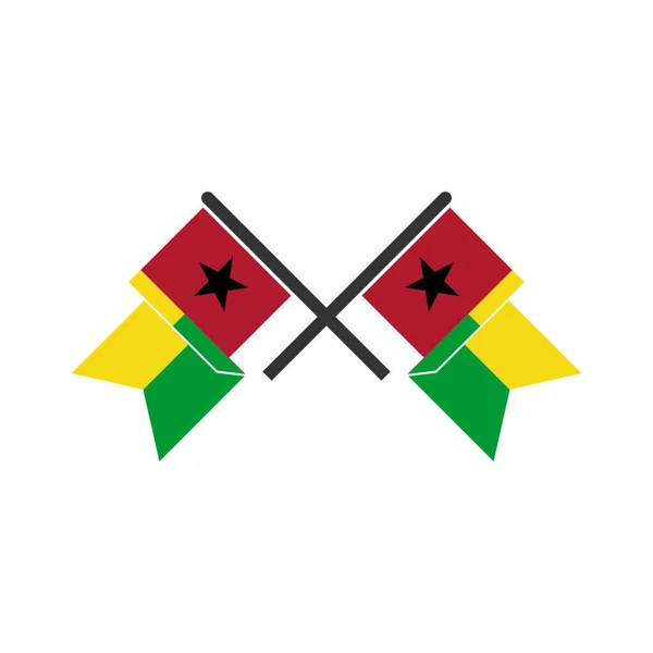 Guinea Bissau Banderas Icono Conjunto Guinea Bissau Independencia Día Icono — Archivo Imágenes Vectoriales