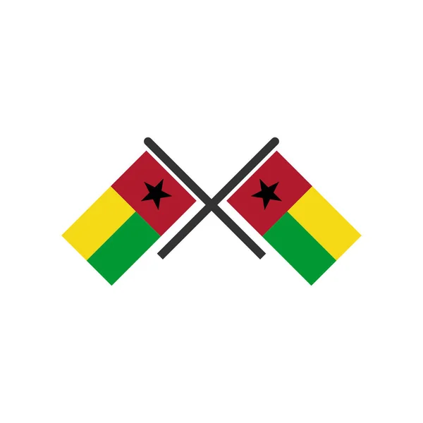 Guinée Bissau Drapeaux Icône Ensemble Guinée Bissau Indépendance Jour Icône — Image vectorielle