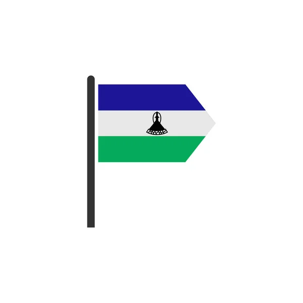 Набор Значков Флагов Лесото Символ Дня Независимости Лесото Набор Векторных — стоковый вектор