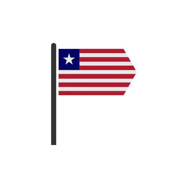 Zestaw Ikon Flagi Liberii Ikona Dnia Niepodległości Liberii — Wektor stockowy