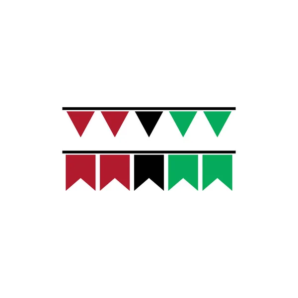 Zestaw Ikon Flag Libii Ikona Dnia Niepodległości Libii — Wektor stockowy