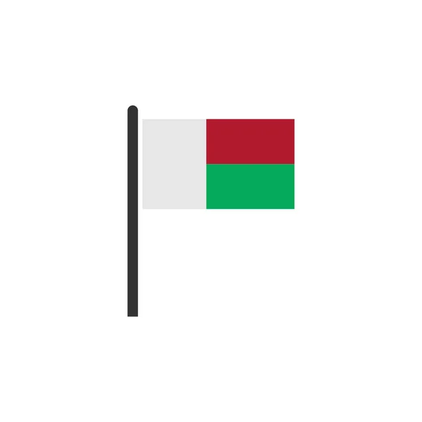 Набор Иконок Мадагаскарских Флагов Символ Дня Независимости Мадагаскара — стоковый вектор