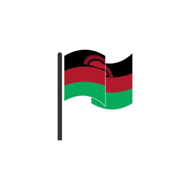 Malawi bayrak simgesi seti, Malavi bağımsızlık günü simgesi vektör işareti belirle