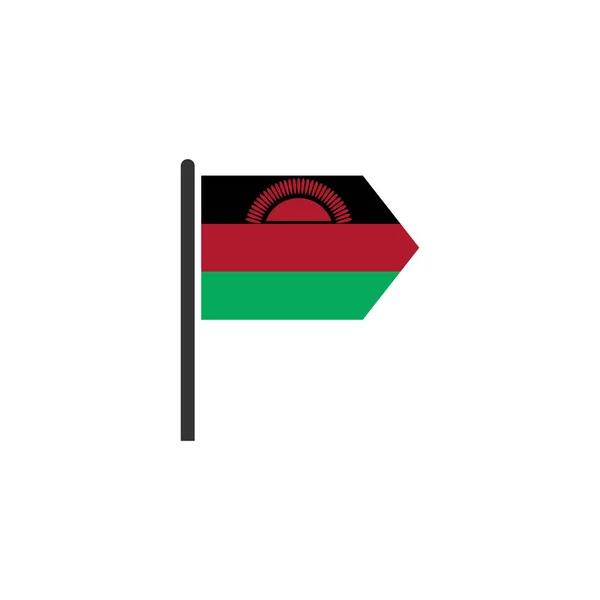 Набор Значков Флагов Малави Значок Дня Независимости Малави Набор Векторных — стоковый вектор