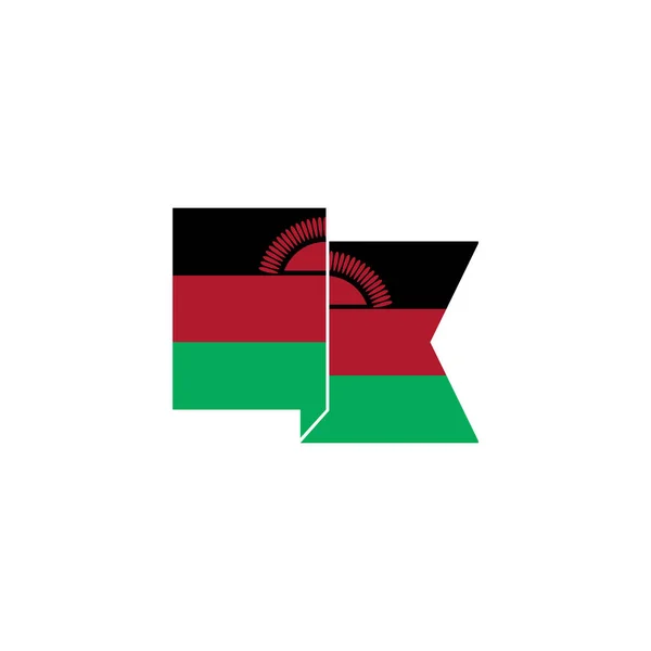 Набор Значков Флагов Малави Значок Дня Независимости Малави Набор Векторных — стоковый вектор