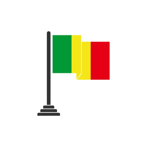 Набор Иконок Малийских Флагов Символ Дня Независимости Мали Набор Векторных — стоковый вектор