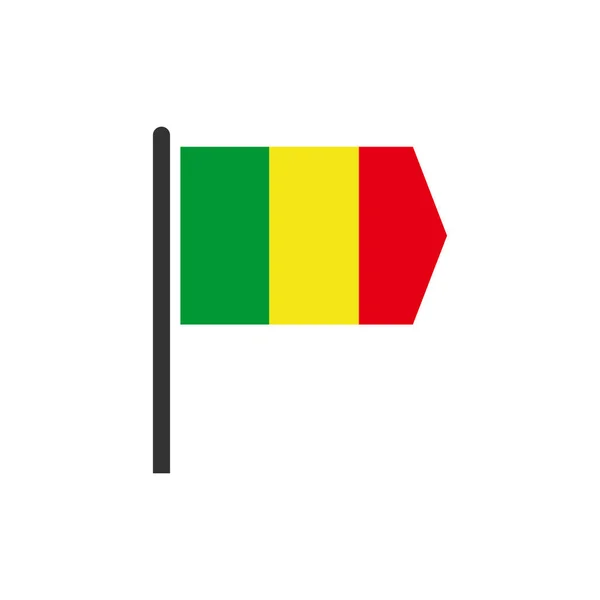 Mali Flag Icon Set Mali Indipendenza Day Icon Set Vector — Vettoriale Stock