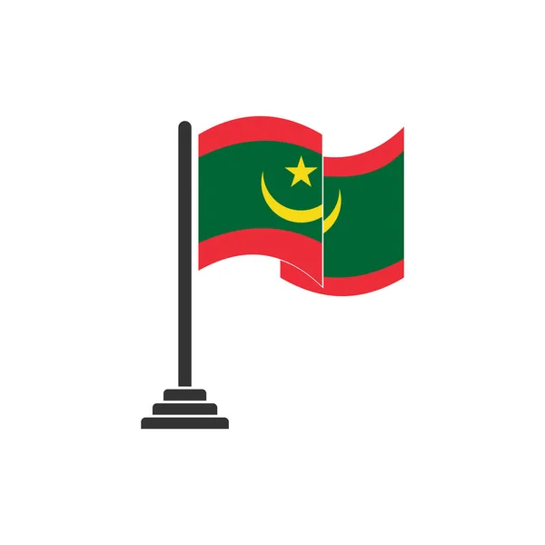 Conjunto Ícones Bandeiras Mauritânia Ícone Dia Independência Mauritânia Conjunto Símbolo —  Vetores de Stock