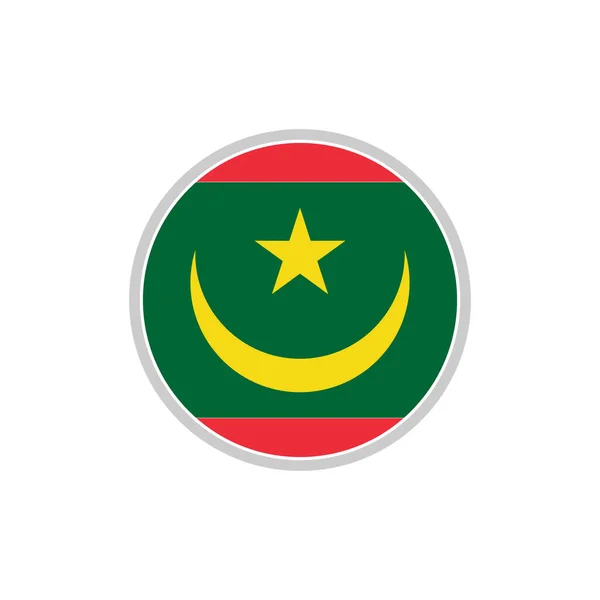 Mauritania Banderas Icono Conjunto Mauritania Día Independencia Icono Conjunto Vector — Archivo Imágenes Vectoriales
