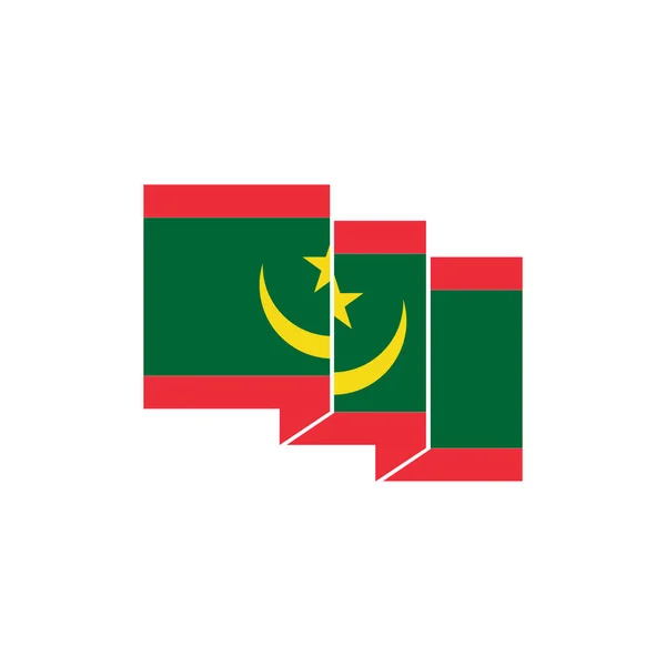 Mauritanië Vlaggen Pictogram Set Mauritanië Onafhankelijkheid Dag Pictogram Set Vector — Stockvector