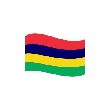 Mauritius bayrak simgesi seti, Mauritius bağımsızlık günü simgesi vektör işareti belirle