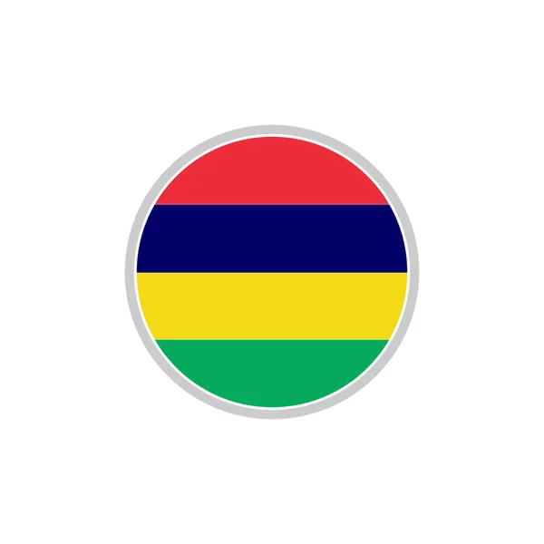 Набор Иконок Маврикийских Флагов Символ Дня Независимости Маврикия Набор Векторных — стоковый вектор