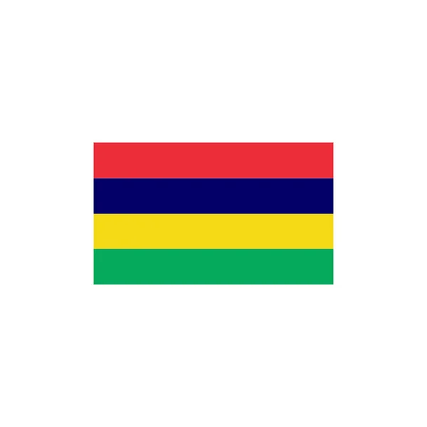 Mauritius Zászlók Ikon Készlet Mauritius Függetlenségi Nap Ikon Beállított Vektor — Stock Vector