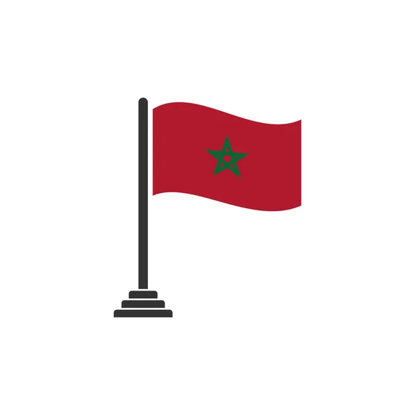 Набор Значков Флагов Марокко Символ Дня Независимости Марокко Набор Векторных — стоковый вектор