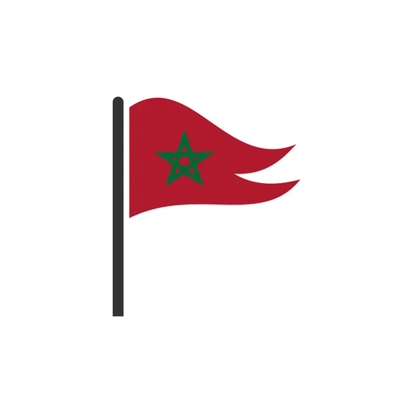 Marokko Flaggen Icon Set Marokko Unabhängigkeitstag Icon Set Vektor Zeichen — Stockvektor