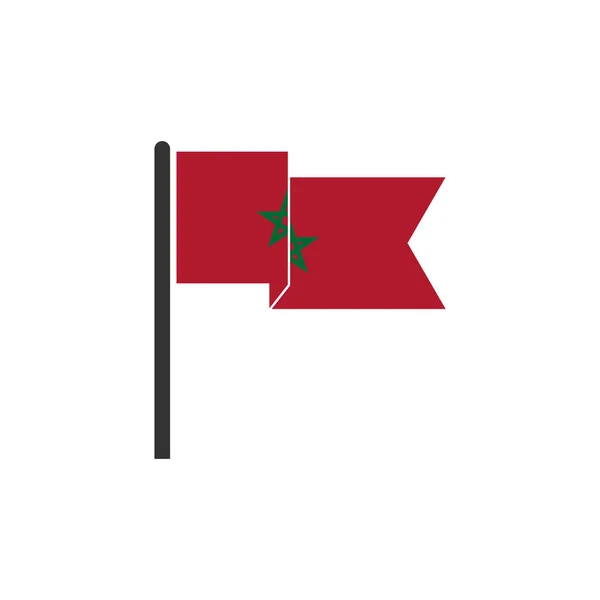 Marokko Vlaggen Pictogram Set Marokko Onafhankelijkheid Dag Pictogram Set Vector — Stockvector