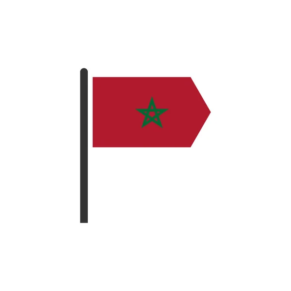 Maroko Vlajky Ikona Sada Maroko Den Nezávislosti Ikona Nastavit Vektorové — Stockový vektor