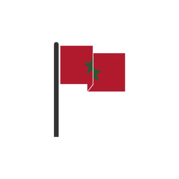 Μαρόκο Σημαίες Εικονίδιο Που Μαρόκο Ημέρα Ανεξαρτησίας Εικονίδιο Που Διάνυσμα — Διανυσματικό Αρχείο