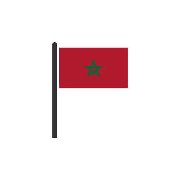 Marruecos Banderas Icono Conjunto Marruecos Independencia Día Icono Conjunto Vector — Vector de stock