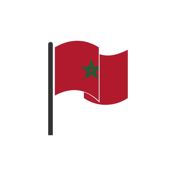 Μαρόκο Σημαίες Εικονίδιο Που Μαρόκο Ημέρα Ανεξαρτησίας Εικονίδιο Που Διάνυσμα — Διανυσματικό Αρχείο