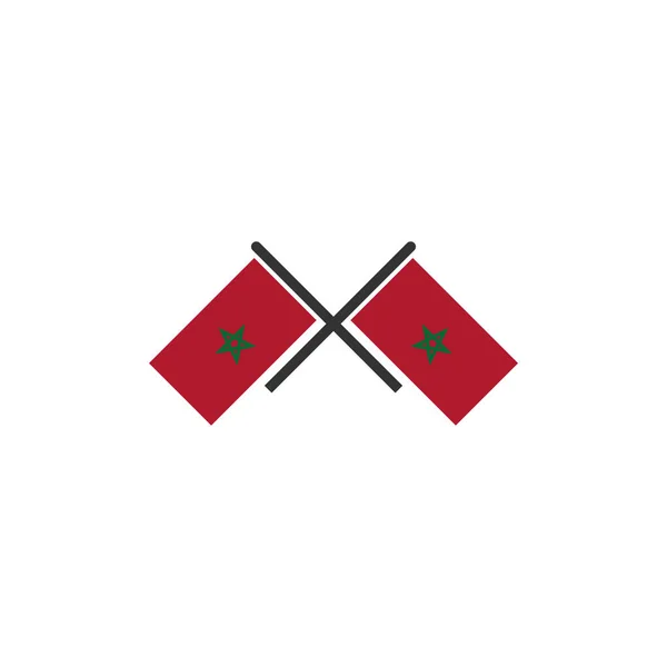Marrocos Bandeiras Ícone Definido Marrocos Independência Dia Ícone Conjunto Vetor — Vetor de Stock
